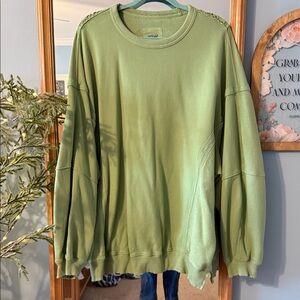 Relaxed Fit Aerie Women’s Sweatshirt in Light Green